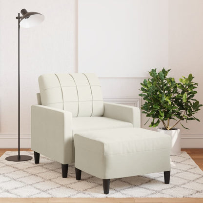 Sofastol Med Fodskammel 60 Cm Velour