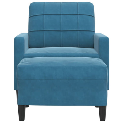 Sofastol Med Fodskammel 60 Cm Velour