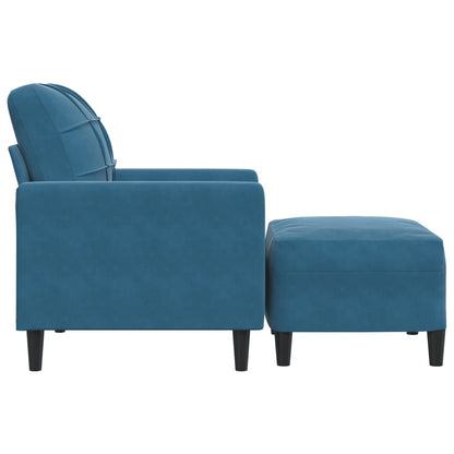 Sofastol Med Fodskammel 60 Cm Velour