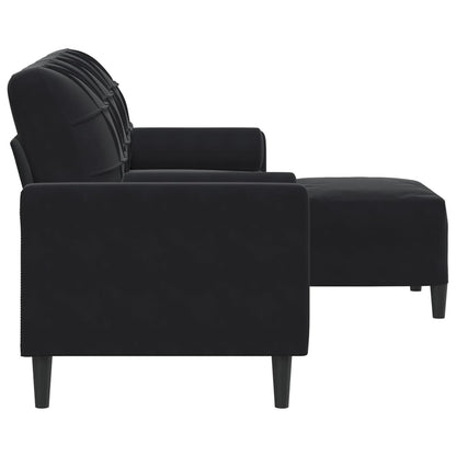 3-Personers Sofa Med Fodskammel Velour