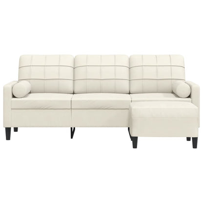3-Personers Sofa Med Fodskammel Velour