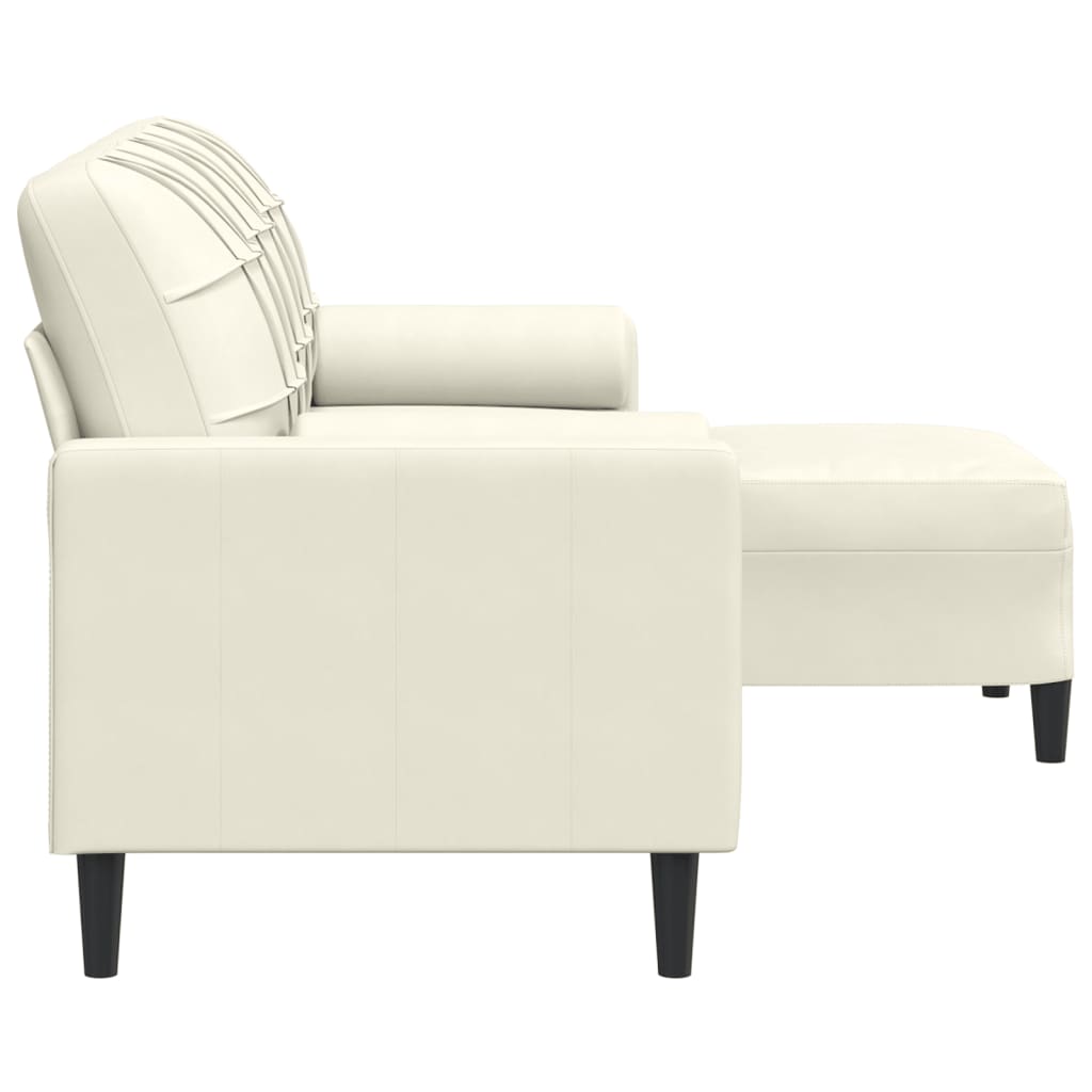 3-Personers Sofa Med Fodskammel Velour