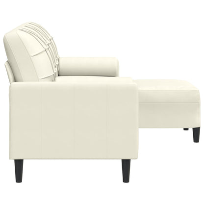 3-Personers Sofa Med Fodskammel Velour