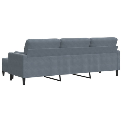 3-Personers Sofa Med Fodskammel Velour