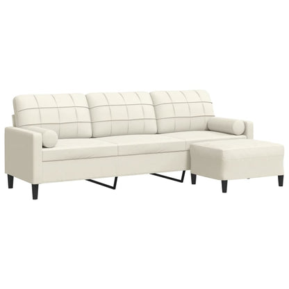 3-Personers Sofa Med Fodskammel Velour