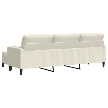 3-Personers Sofa Med Fodskammel Velour
