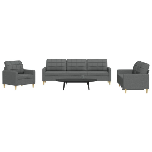 Sofasæt 3 Dele Stof