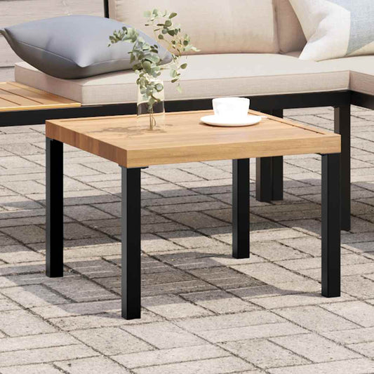 Havebord 55X55X39,5 Cm Pulverlakeret Stål Sort