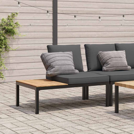 Havebænk Med Hynder Aluminium Sort