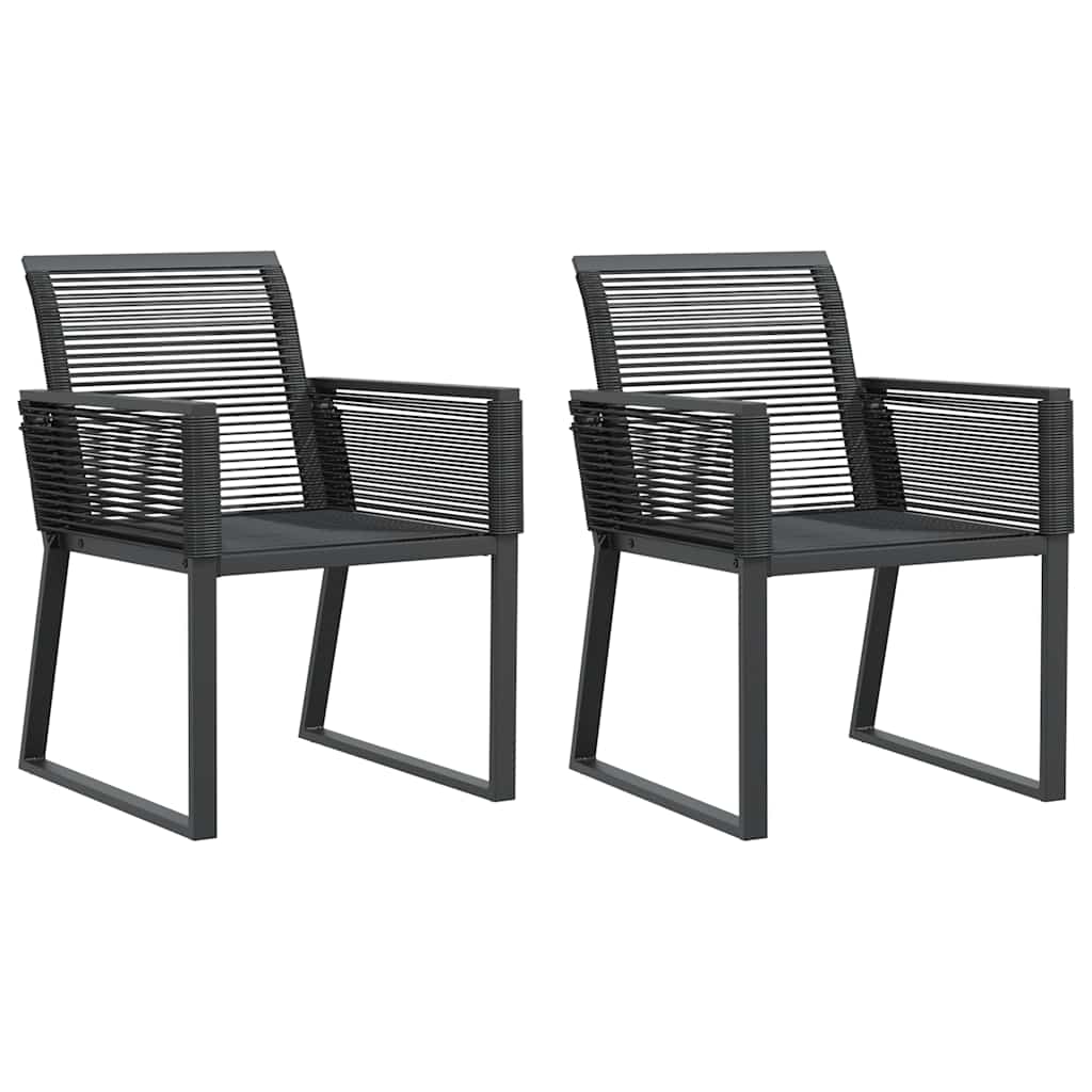 Havestole Polyrattan Sort - Billede 2