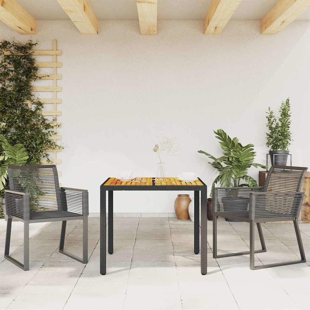 Havestole Polyrattan Sort - Billede 3