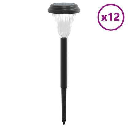 Solcellelamper Med Jordspyd 12 Stk. Rgb-Farver Varmt T Lys Hvid