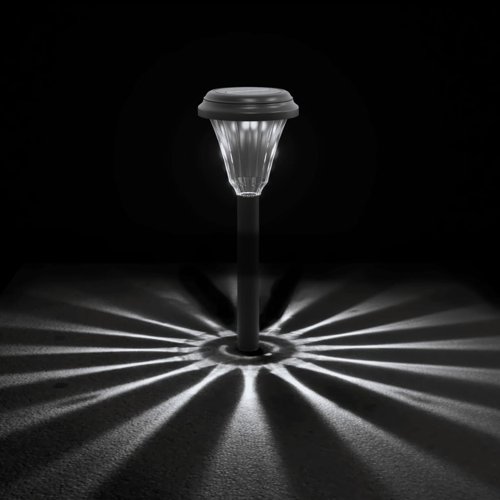 Solcellelamper Med Jordspyd 12 Stk. Rgb-Farver Varmt T Lys Hvid