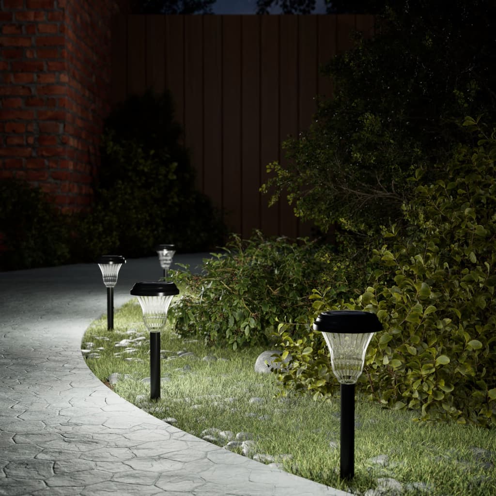 Solcellelamper Med Jordspyd 12 Stk. Rgb-Farver Varmt T Lys Hvid