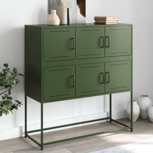Skænk 100,5X39X107 Cm Stål Oliven
