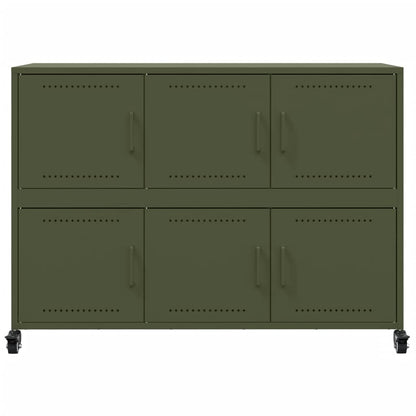 Skænk 100,5X39X72 Cm Stål Oliven