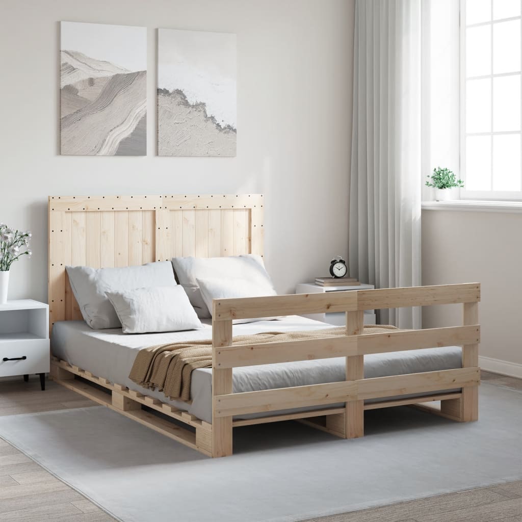 Sengeramme Med Sengegavl Massivt Fyrretræ - Variant 3281540