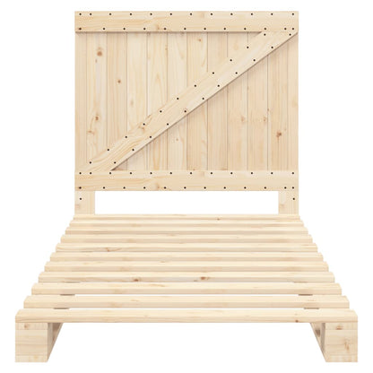 Sengeramme Med Sengegavl 100x200 Cm Massivt Fyrretræ - Billede 5
