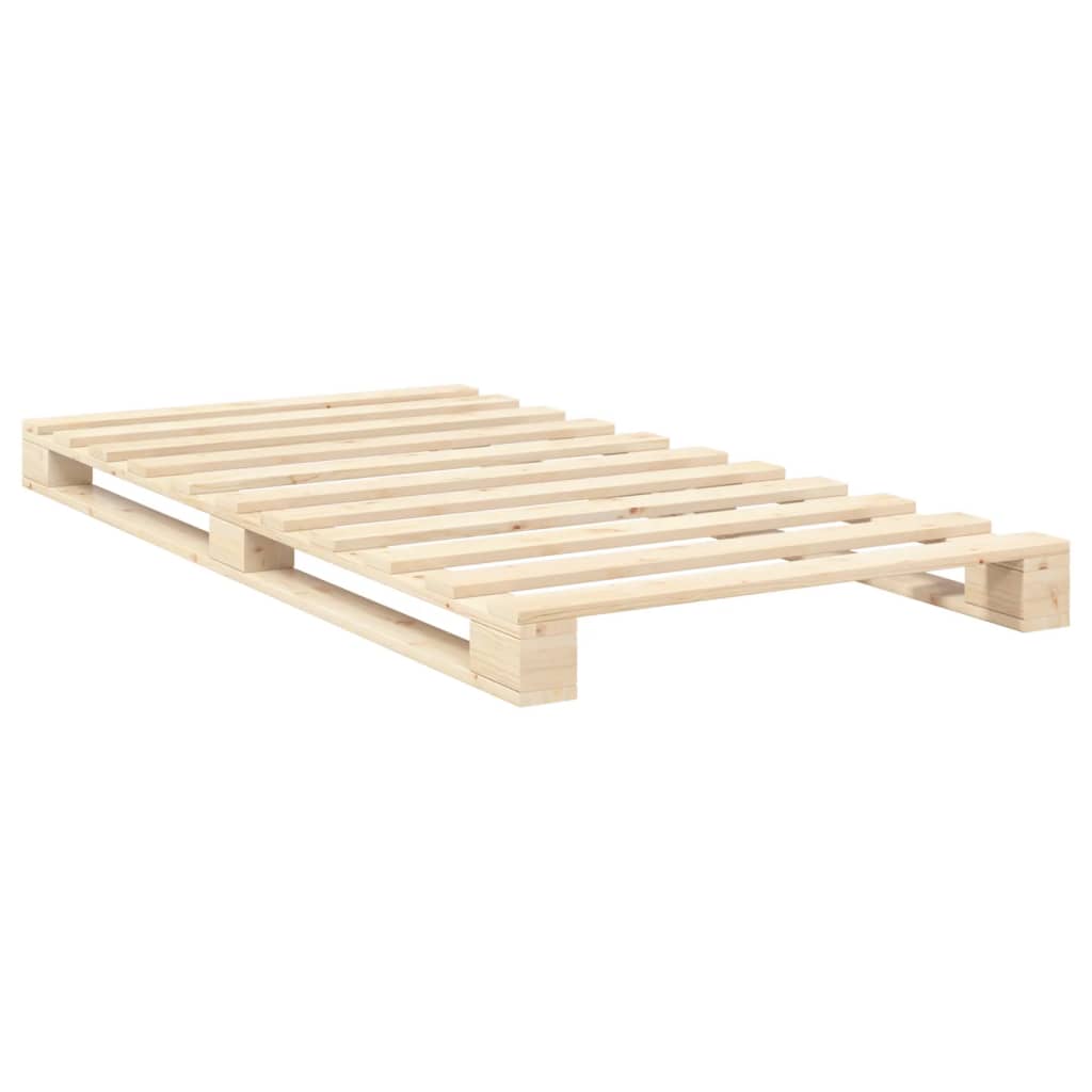 Sengeramme Med Sengegavl 100x200 Cm Massivt Fyrretræ - Billede 7