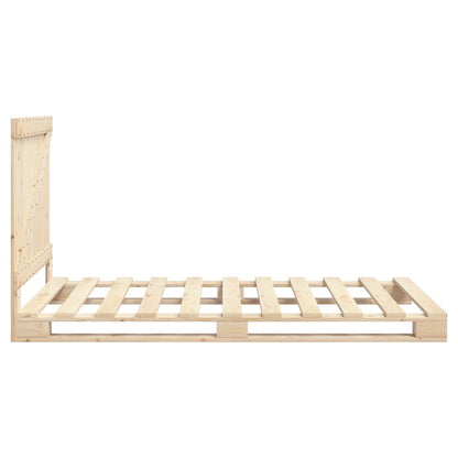 Sengeramme Med Sengegavl 100x200 Cm Massivt Fyrretræ - Billede 8