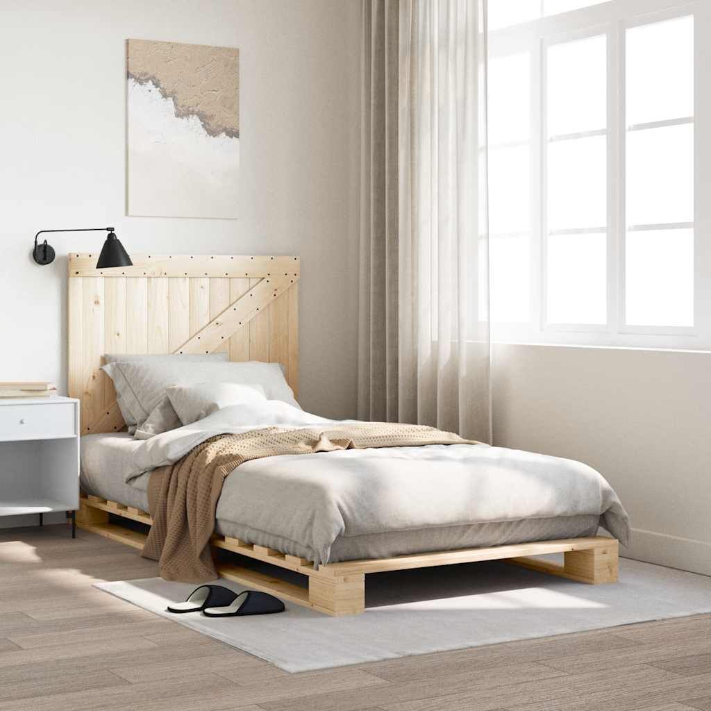 Sengeramme Med Sengegavl Massivt Fyrretræ - Variant 3281551