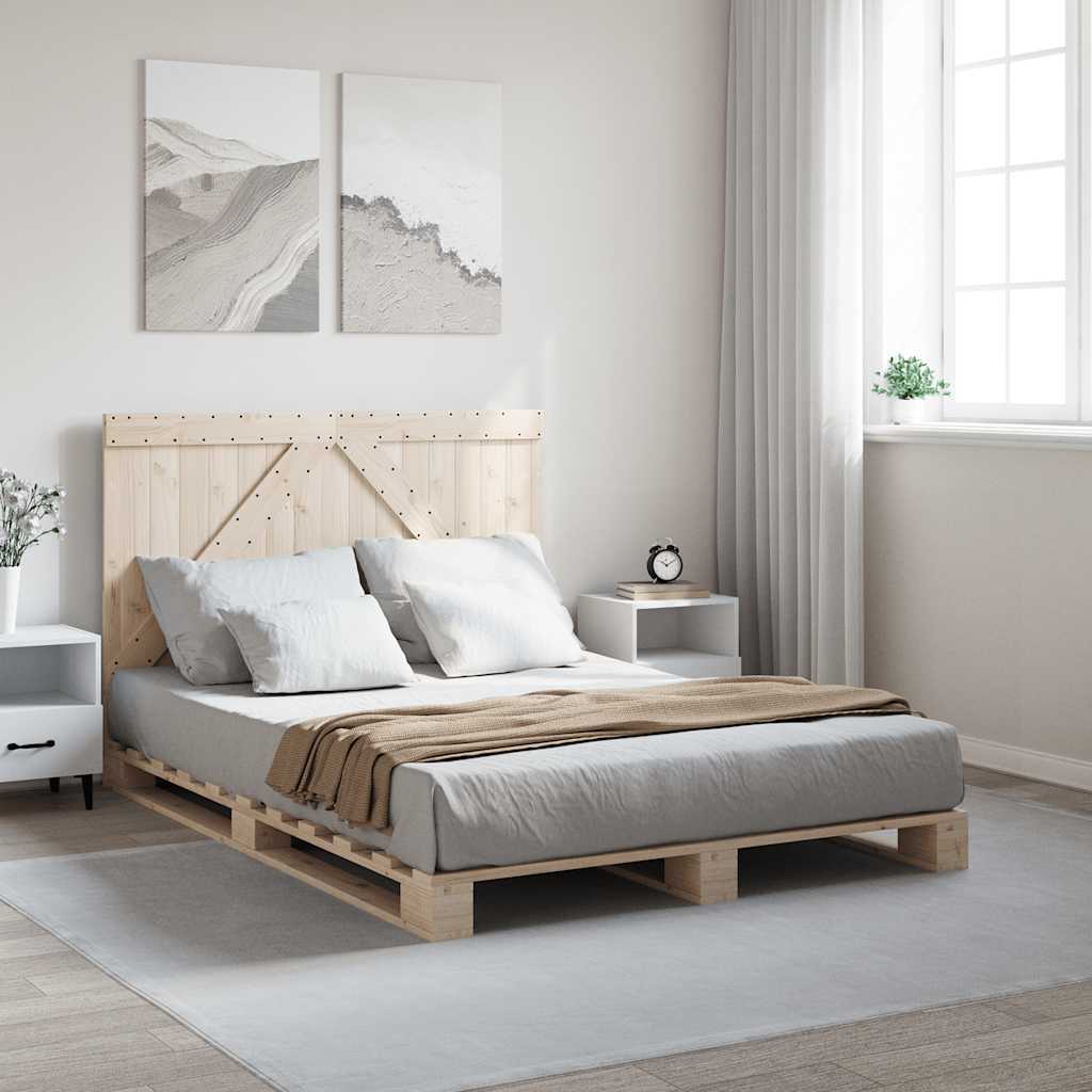 Sengeramme Med Sengegavl Massivt Fyrretræ - Variant 3281552