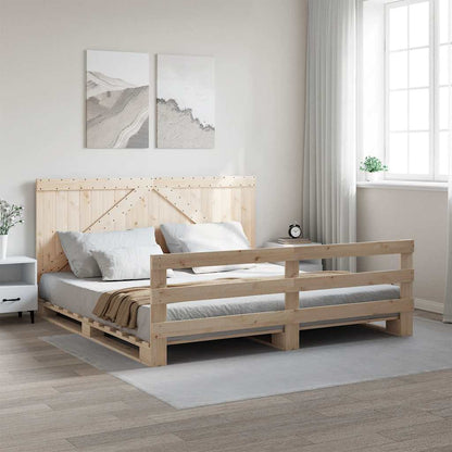 Sengeramme Med Sengegavl Massivt Fyrretræ - Variant 3281561