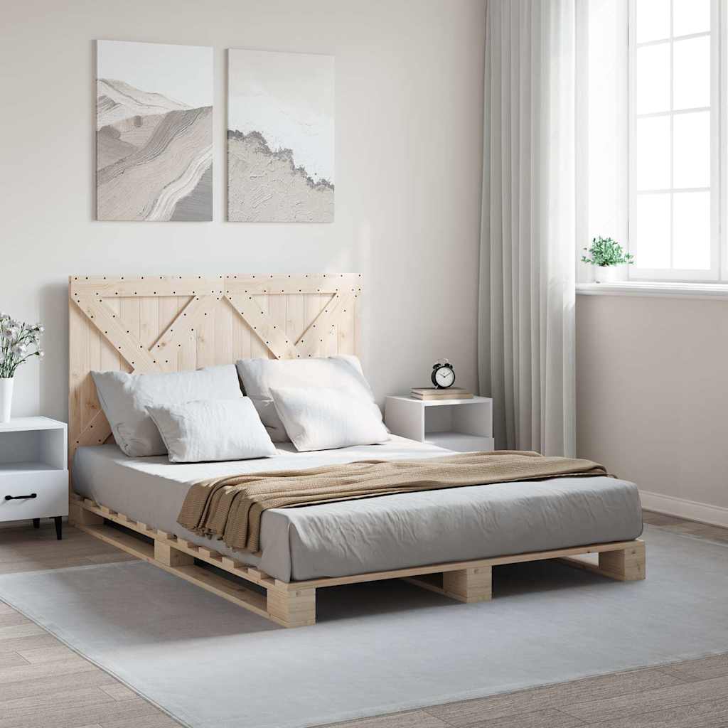 Sengeramme Med Sengegavl Massivt Fyrretræ - Variant 3281570