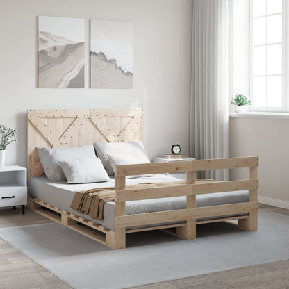 Sengeramme Med Sengegavl Massivt Fyrretræ - Variant 3281576