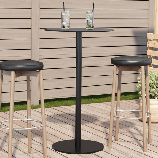 Havebord Ø60X105 Cm Rundt Stål Sort