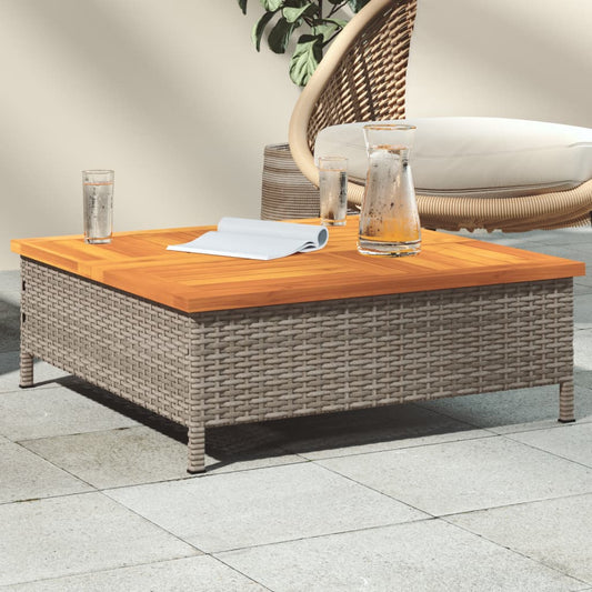 Havebord 70X70X25 Cm Rattan Og Massivt Akacietræ