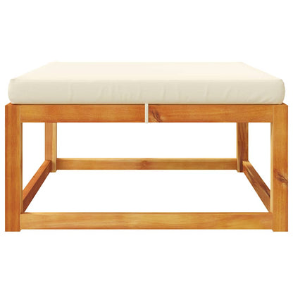 Haveskammel Med Hynde 65x65x29 Cm Massivt Akacietræ - Billede 5