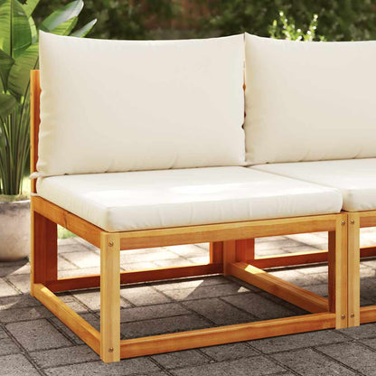 Havesofa Uden Armlæn Med Hynder Træ Og Rattan - Variant 4008169