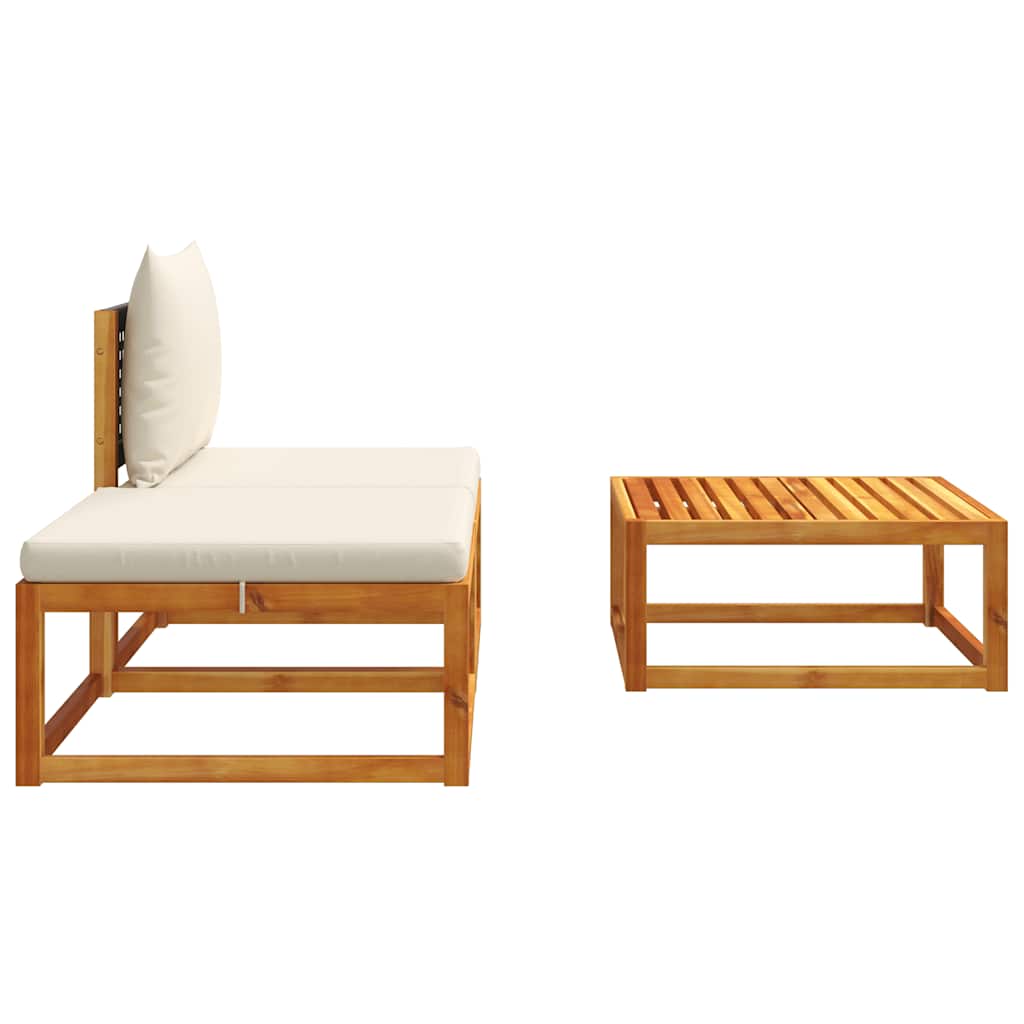 Havesofasæt Med Hynder I Akacietræ Og Rattan