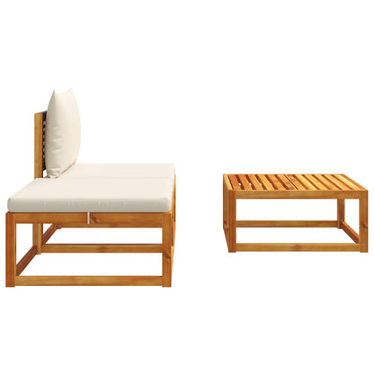 Havesofasæt Med Hynder I Akacietræ Og Rattan