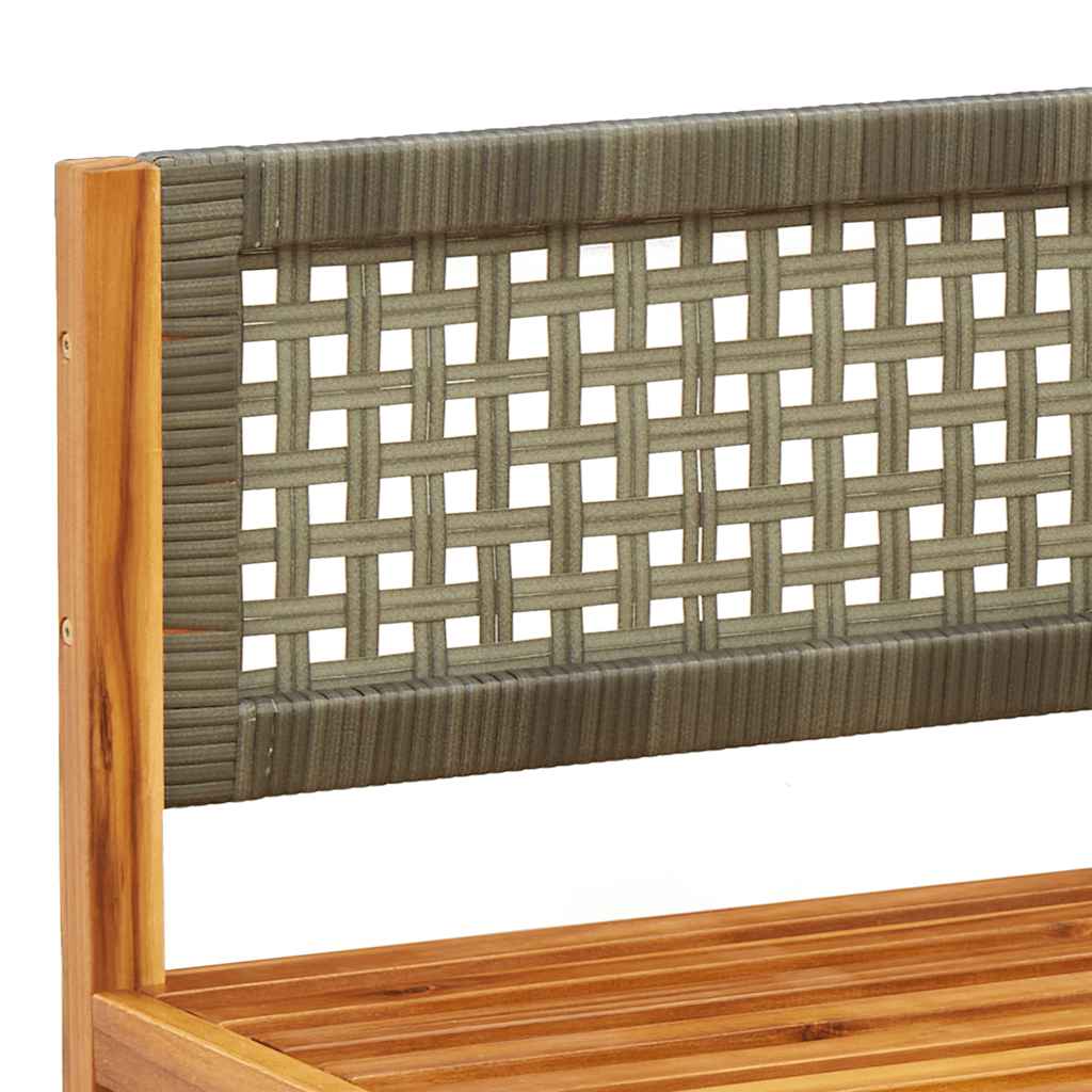 Havesofa Hjørnemodul Med Hynder Akacietræ Og Rattan