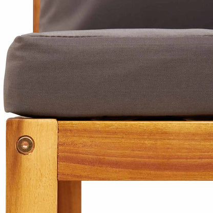 Havesofa Hjørnemodul Med Hynder Akacietræ Og Rattan