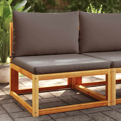 Havesofa Uden Armlæn Med Hynder Træ Og Rattan - Variant 4008173