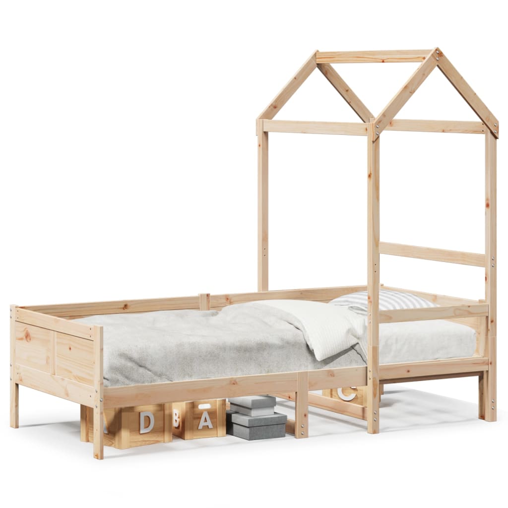 Daybed Med Tag 80x200 Cm Massivt Fyrretræ - Billede 2