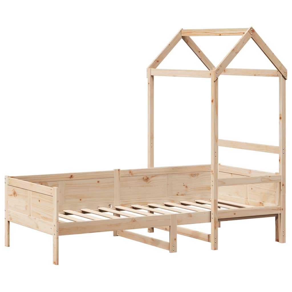 Daybed Med Tag 80x200 Cm Massivt Fyrretræ - Billede 3