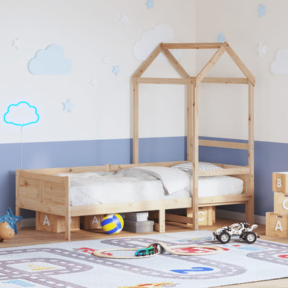 Daybed Med Tag 80x200 Cm Massivt Fyrretræ - Hovedbillede