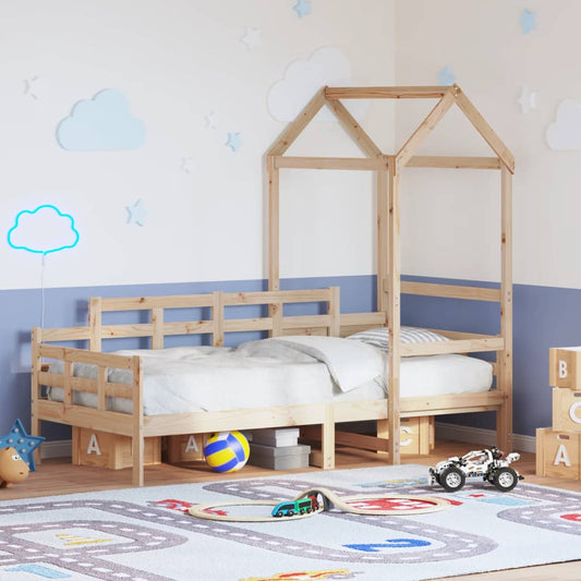 Daybed Med Tag Massivt Fyrretræ