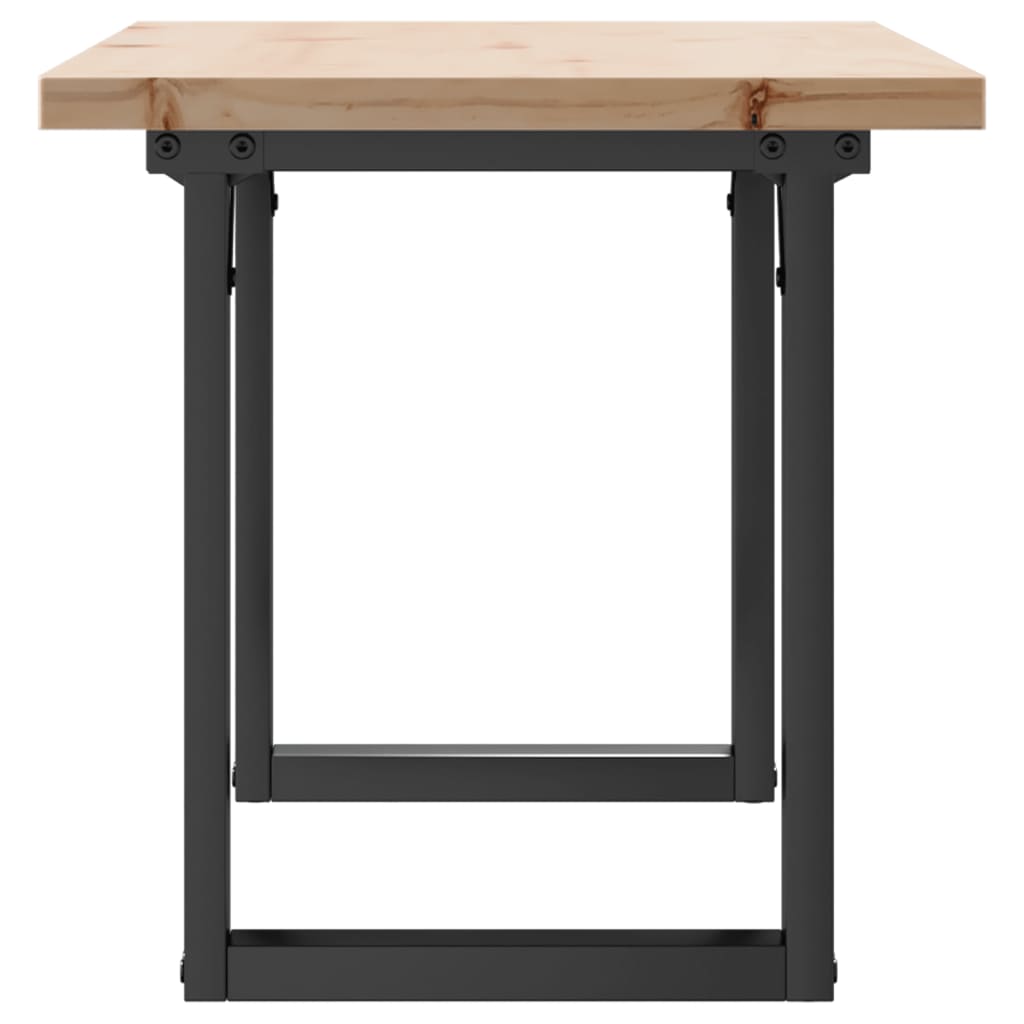 Sofabord 100x50x45,5 Cm O-stel Massivt Fyrretræ Og Stål - Billede 5