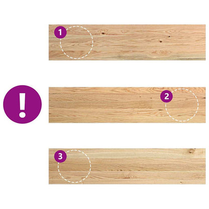 Trappemåtter 20 Stk Ubehandlet Massivt Egetræ Naturfarvet