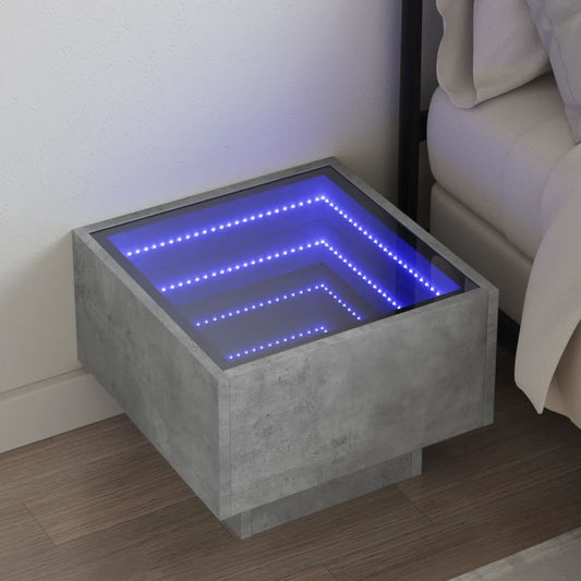 Sengebord Med Infinity Led-Lys 40X40X30 Cm
