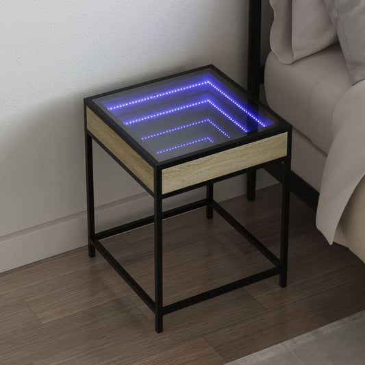 Sengebord Med Infinity Led-Lys 40X40X51 Cm