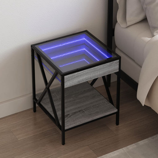 Sofabord Med Infinity Led-Lys 40X40X49 Cm
