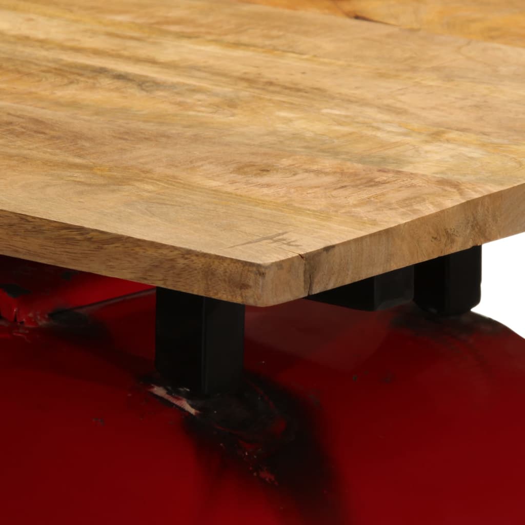 Barbord Traktordesign Massivt Mangotræ Rød + Brun