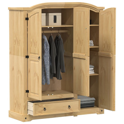 Klædeskab Corona 151,5x52x186 Cm Massivt Fyrretræ - Billede 3
