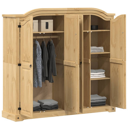Klædeskab Corona 194x52x186 Cm Massivt Fyrretræ - Billede 3